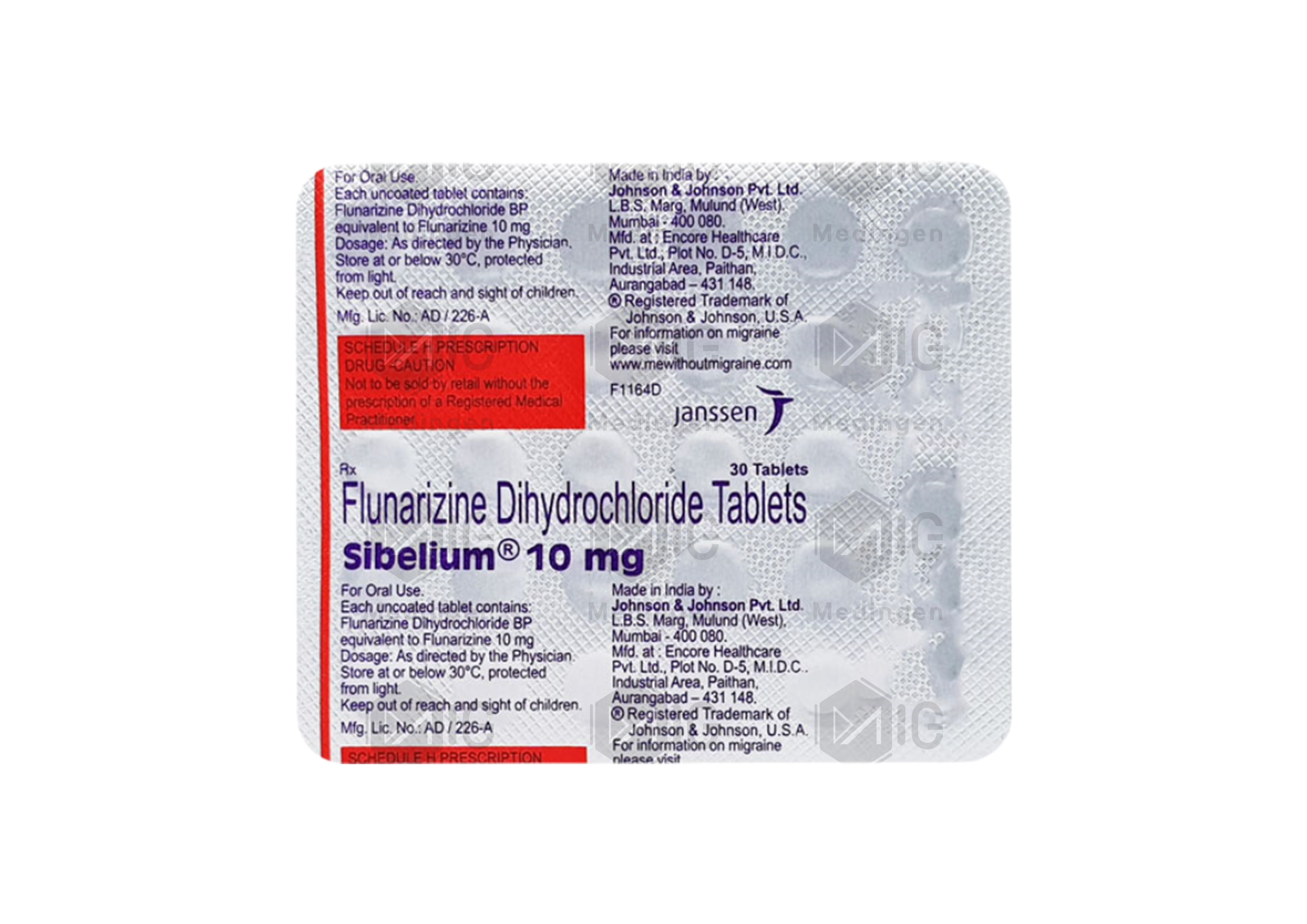 SIBELIUM 10MG